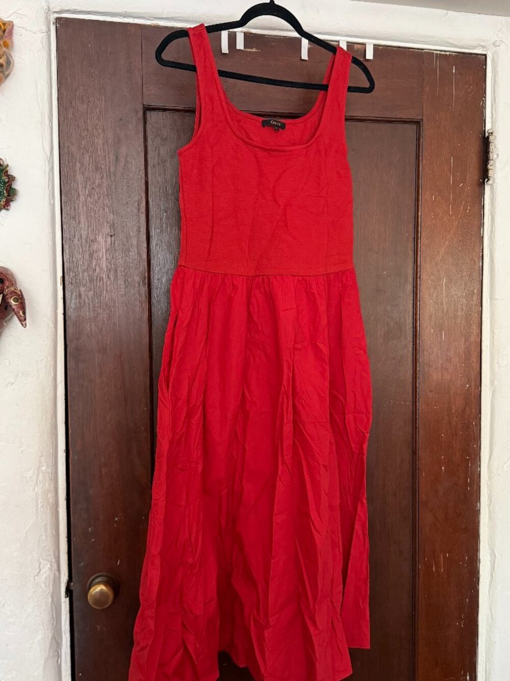Quince Cotton Mixed Media Tank Dress Chile